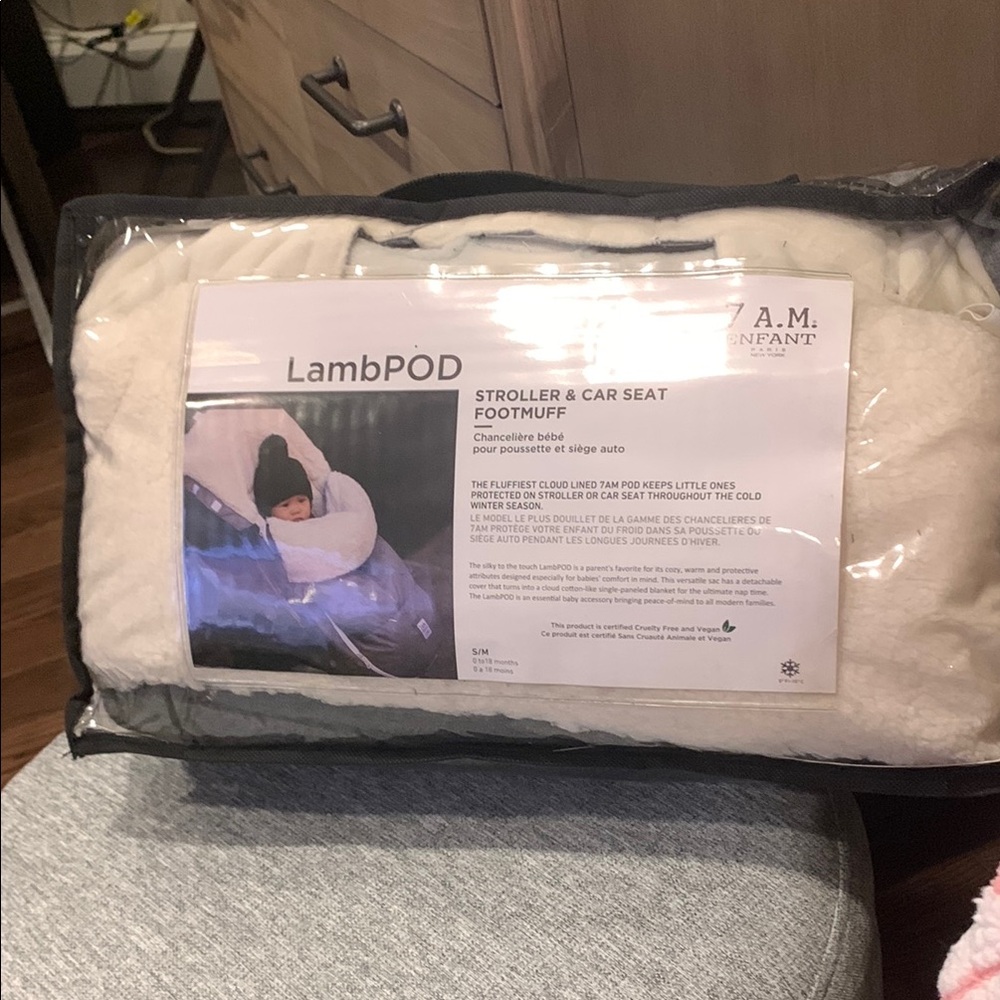 LambPOD Stroller & Car Seat Footmuff - Heather Grey/Cloud